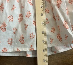GAL MEETS GLAM White Peach Floral Print Linen Blend Ruffle Dress Womens US 0