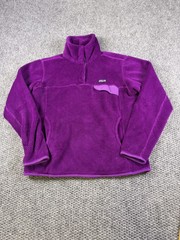 Patagonia Snap-T Fleece Jacket Womens Medium Purple Pullover Warm