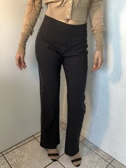 Y2K Black Diamond Pants Flare Size Small 30.5 Inches Inseam