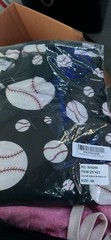 Men’s Big & Tall 4X Black Baseball Print Lounge Pants Sports Theme