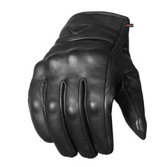 Men’s Premium Leather Street Motorcycle Protective Cruiser Biker Gel Gloves