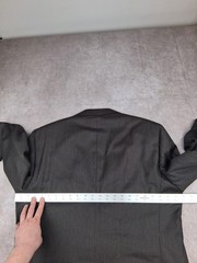 Daniel Cremieux Loro Piana Suit 43L Pants 37 Brown Pinstripe Super 130s Wool
