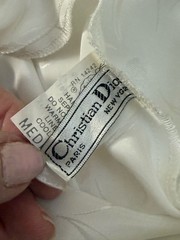 Vintage Christian Dior Half Slip Flowers Womens Medium 27 Inches Long Lace Trim