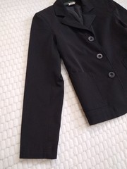 Black Blazer Suit Jacket Front Pockets Lined Classic Blazer Harve Benard S M