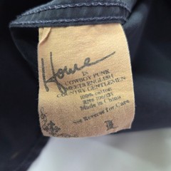 Howe Button Up Shirt Mens L Black Western Cowboy Yoke Multi Button Cuff Cotton