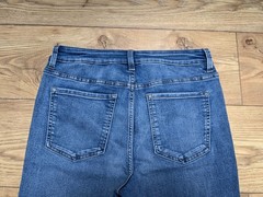 M&S Dark Washed Indigo Stretch Denim Straight Leg High Rise SIENNA JEANS UK 16