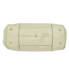 GUCCI GG Guccissima Mayfair Bow Shoulder Hand Bag Leather Italy White 62CA786