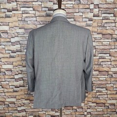 Joseph Abboud Custom 2 Piece Suit Mens 46S 40X27 Gray Nailhead Peak Wool