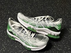 Size 8 Asics Kinsei Blast White Cilantro Green Gel FF Blast Rare Running