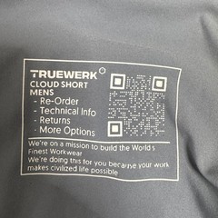 Truewerk Cloud Short Mens Large Blue Grey Performance Work Utility Cargo Shorts