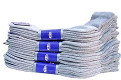 Gray ANKLE Diabetic Socks Circulatory Health Men’s & Women’s Cotton All Size