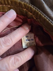 Vintage Lined Leather A Line Skirt Size 10~Waist 30″ Length 25″ Made In USA