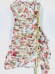 City Studio Floral Mesh Ruched Bodycon Mini Dress Size 3/4