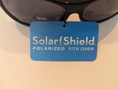 SolarShield Black Polarized Sunglasses Fit Over 100% UVA/UVB Size L