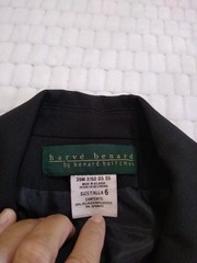 Black Blazer Suit Jacket Front Pockets Lined Classic Blazer Harve Benard S M