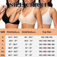 Women Wireless Bras Jelly Bralette Supportive T-shirt Bra No Underwire Soft Skin