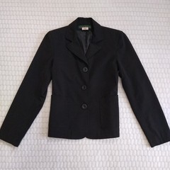 Black Blazer Suit Jacket Front Pockets Lined Classic Blazer Harve Benard S M