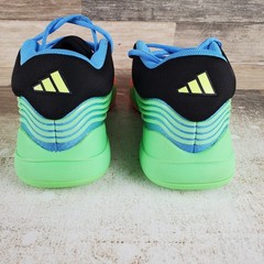 Adidas Dame X Kid Shoe Sz 3.5 Lime Burst Signal Coral Blue Burst Lace Up Sneaker