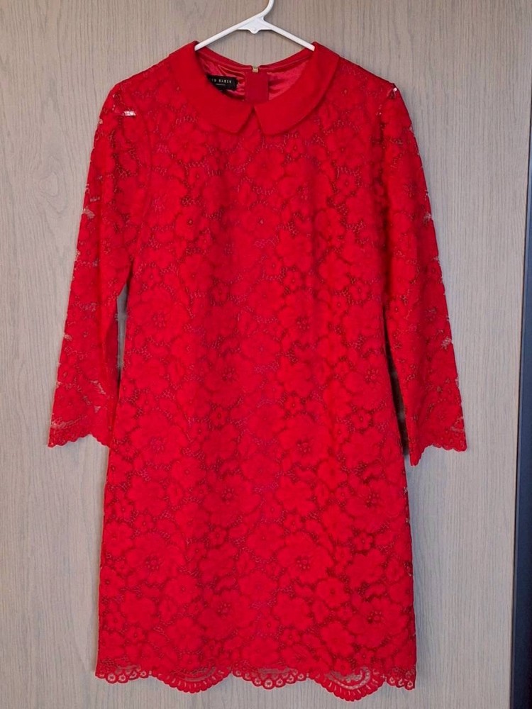 Ted Baker Ameera Lace Dress Red size 2