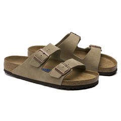 Birkenstock Arizona Soft Footbed Suede Leather Taupe Sandals – NEW