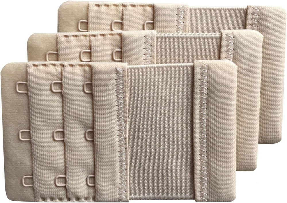 Women Pack of 3 Soft Comfortable 3 Hooks Bra Extender