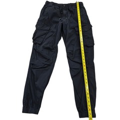 Jack & Jones Mens Black Cargo Pants Size S Regular Drawstring Waist