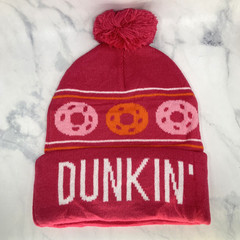 New Knit Hat Winter DUNKIN PINK Rare **FREE SURPRISE GIFT W/PURCHASE**