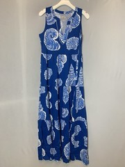 Lilly Pulitzer Dress Medium Blue Shells Maxi Sydnee Shell of a Good Time