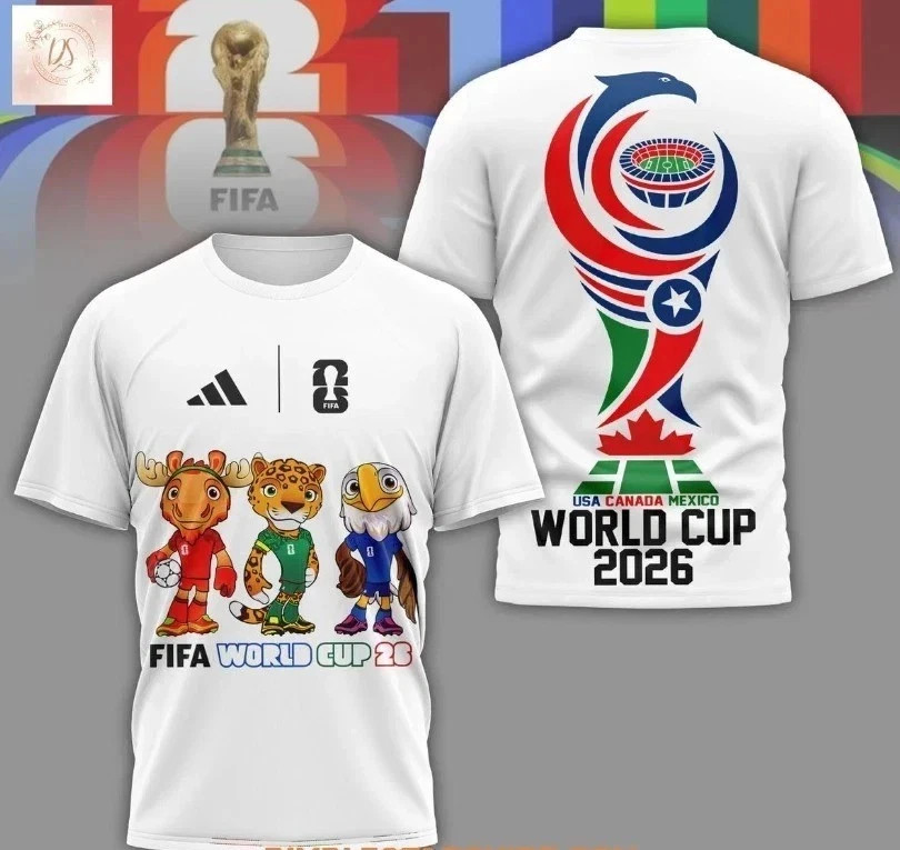 World Cup 2026 Printed T-Shirt, Soccer Fan Gift
