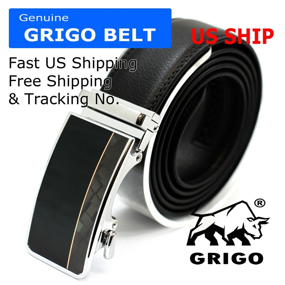Men’s Automatic Click Lock Buckle Waist Strap Dress Comfort Jean Belt Casual