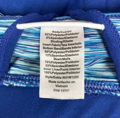 Avia Sports Bra Women’s L Navy Blue Stretch Crossover Racerback Cup Pads Nice