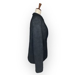 Sandro Paris Black Teddy Blazer Soft Tailored Sherpa Fleece Jacket Size M Medium