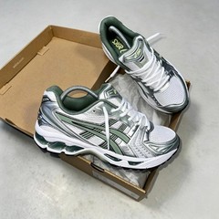 Asics Gel Kayano 14 White Pure Silver Slate Grey Sage Running Shoes 1201A019-107