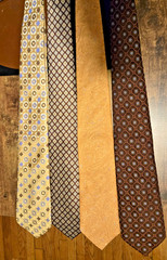 Men’s Designer Tie Lot of 4 Brioni Valentino Bernini Patterned Neckties