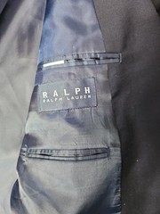 Ralph Lauren BLACK LABEL Jacket Mens 52R Sports Coat Blazer Silver Buttons Wool