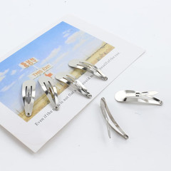 100 Pack Bulk 4 CM 1.57 Inch Silver Snap Metal Hair Clips Small Barrettes Hairpi