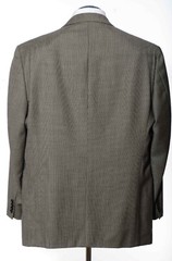 44R Joseph Abboud USA Gray Nailhead Wool 2-Piece Suit 38×31.5 Trousers Jacket XL
