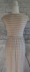 Merona Brown Tan Striped Sleeveless Pullover Dress Women’s Size Medium