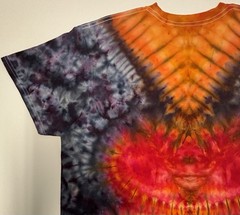Handmade Ice Tie Dye Adult T-Shirt Size XL Multicolor George Long Length Tee NEW