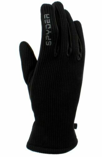 Spyder Men’s Leather Palm Black Gloves – Size Varies