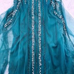 Marina Hunter Green Beaded Sequin Maxi Gown Dress Size 2 NEW Gatsby Cruise
