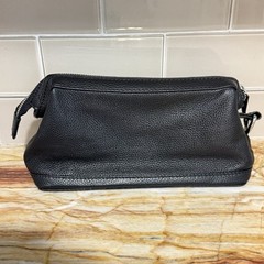 DENTS Beauley – Wash Bag – Pebble Grain Leather Black