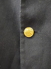 Haggar Men’s Navy Solid Blazer M Regular Notch Lapel 2-Button Single Vent