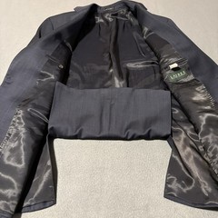 Ralph Lauren Blazer 44R Navy Blue Windowpane Wool Jacket Sport Coat 2 Button