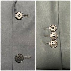 90s Pal Zileri Loro Piana Suit 2 Piece 42L (36×33 Cuffed) 2B0V Triple Pleated