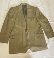 Nordstrom Mens Tweed Blazer Sport Coat Jacket 44L Wool Tan Ivy League Old Money