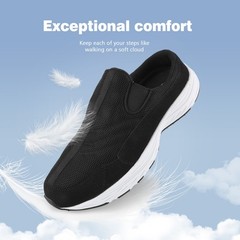 Mens Wide Slip On Mule Shoes Comfortable Closed-Toe Clogs Walking Sneaker Shoes