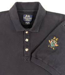 Vtg Willis Geiger Mens Polo Shirt Crest Medium Oversized Heavyweight Hong Kong