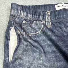 NEW Mila Rosabella Women’s Size L Pull On Faux Jeans Pants Wide Leg Stretchy