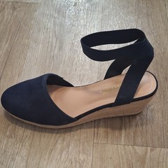 Dream Pairs Navy Blue Espadrille Wedge Sandals Ankle Strap Women’s US 9.5